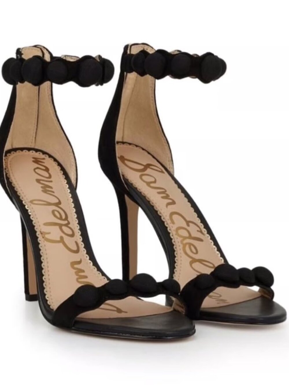 Sam Edelman Black Addison Heels Ankle Strap Stiletto